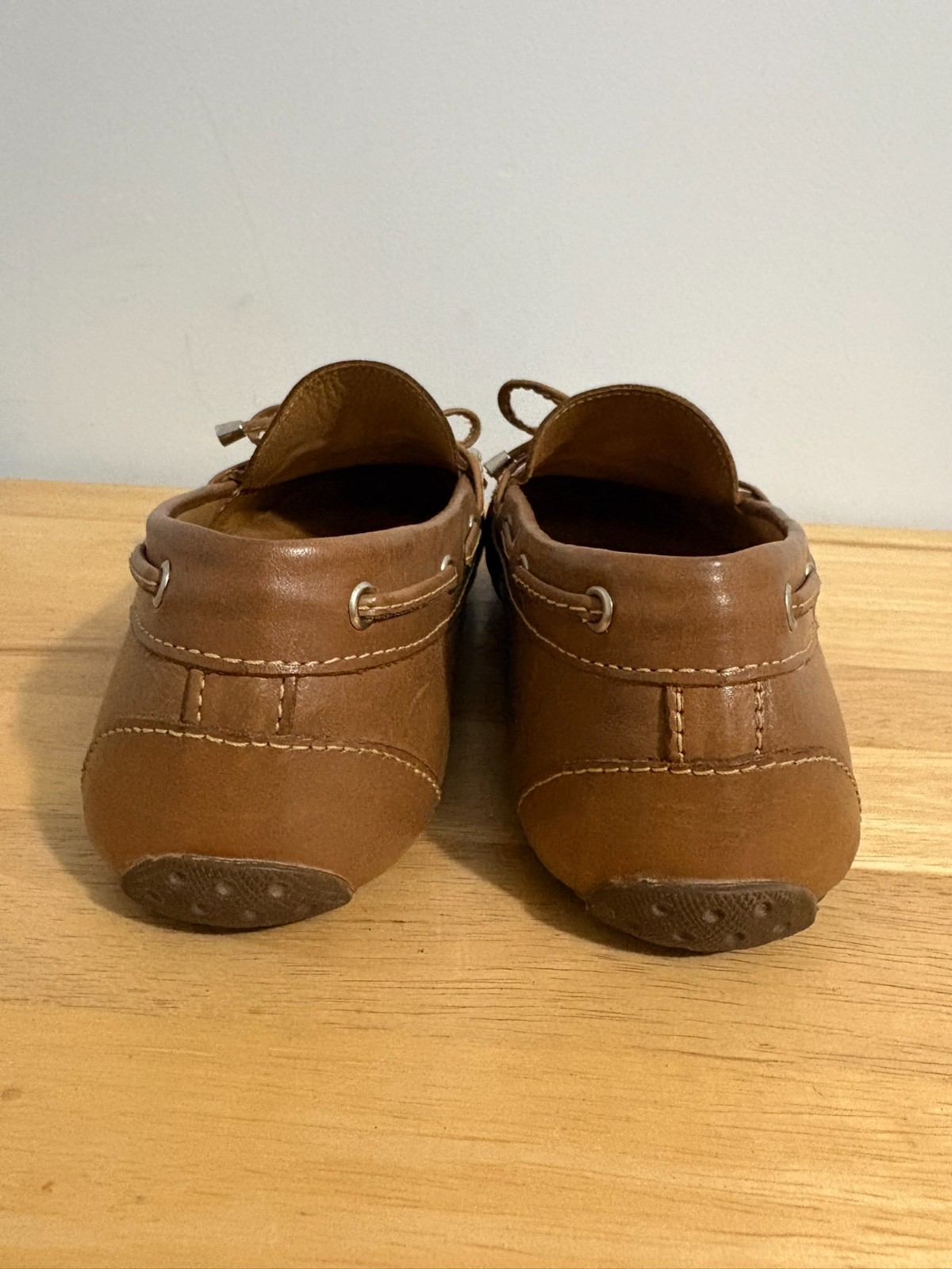 Marc Joseph New York Boat Shoes Womens Size 7.5 Brown Leather Driving Moccasins