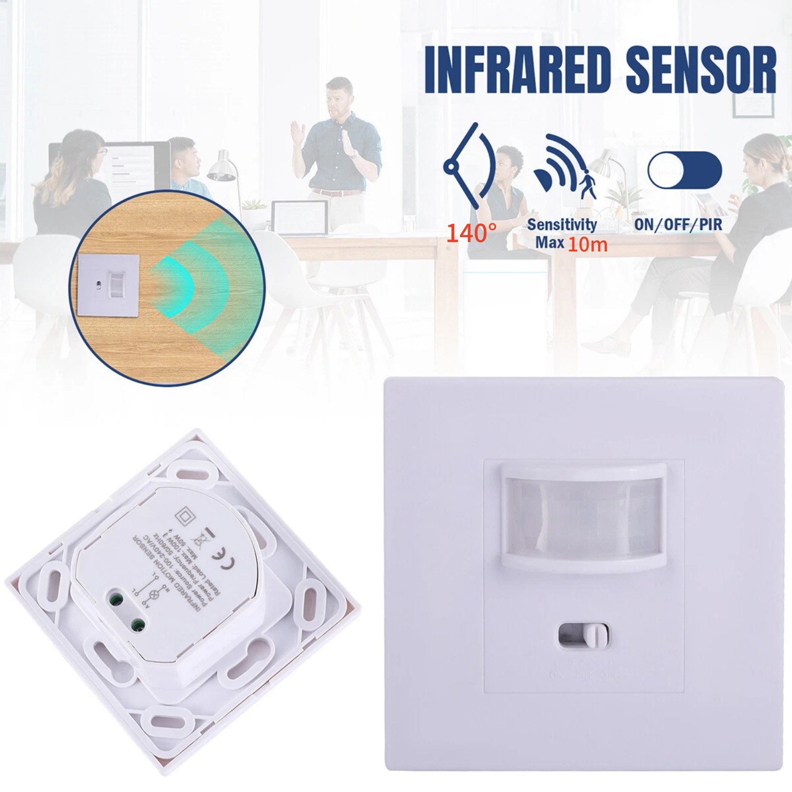 Motion Detector Switch AC100-240V High Quality Replacement for Light Control