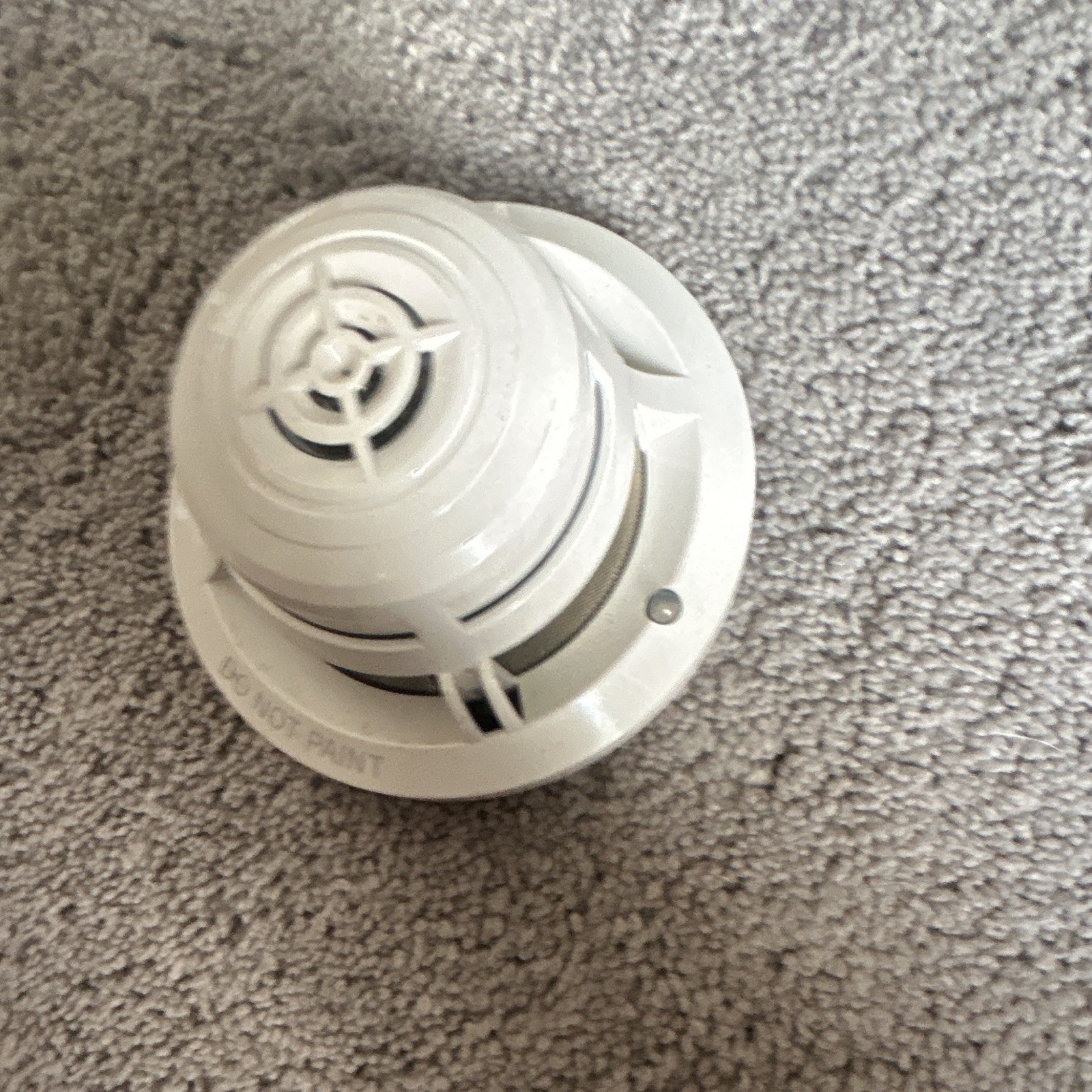 White Smoke Detector Sensor Head "Do Not Paint", Smoke Detectors