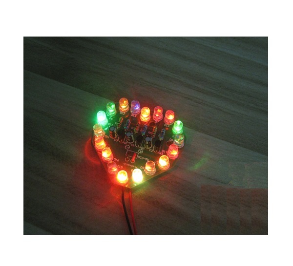 LOVE Shap Water LED light Electronic Production Suite Heart Style Electronic DIY
