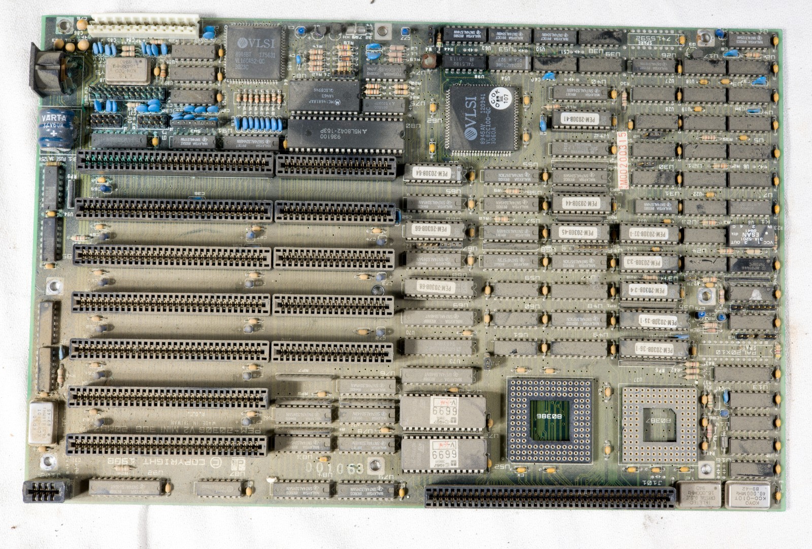 Vintage DTK  PEM-2030B 386DX motherboard ISA untested mbdD13