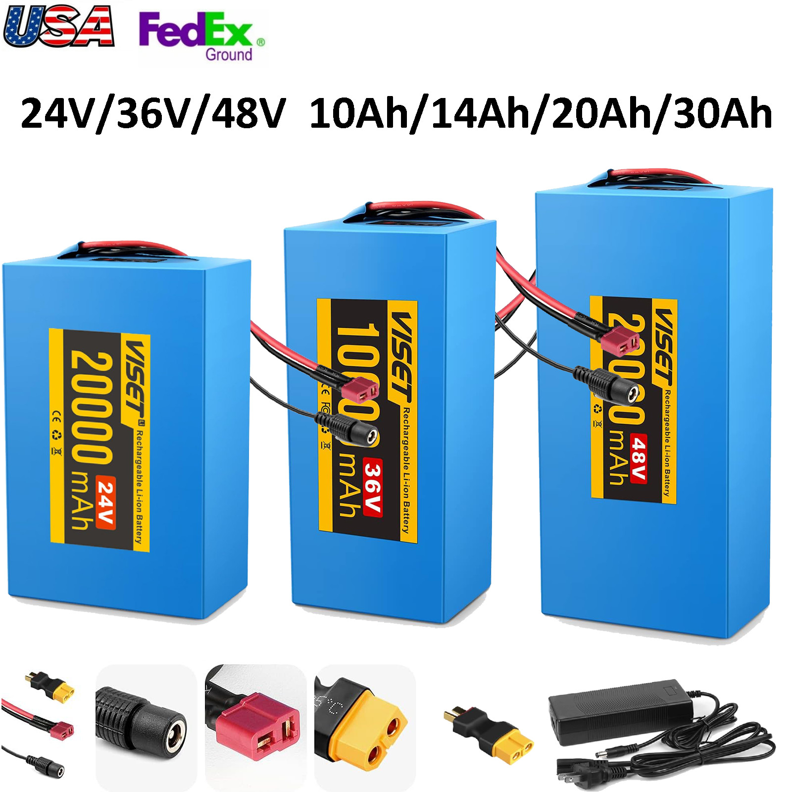 24V 36V 48V 10AH/14AH/20AH/30AH Battery for 200W-1000W Electric Bicycle Bike