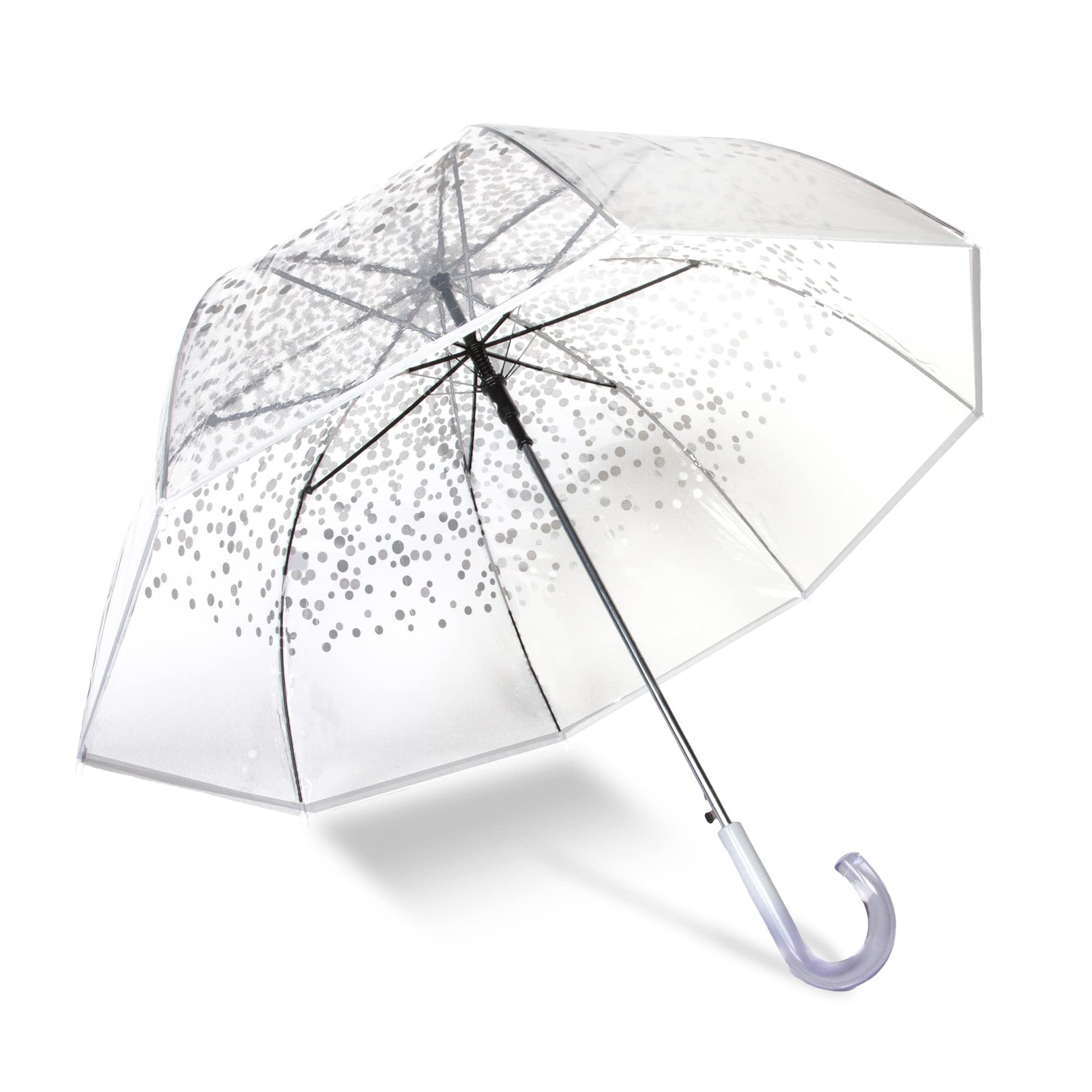ShedRain Clear Bubble Umbrella – See Through, Rain & 1 EA, Silver Dots