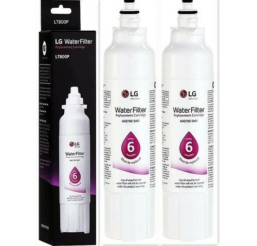 2 PACK LT800P Fit LG LT800P Black Replacement Refrigerator Water Filter New, USA