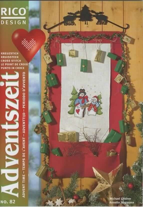 NOS!! VHTF!! RICO DESIGNS ADVENT TIME CROSS STITCH PATTERN BOOK # 82