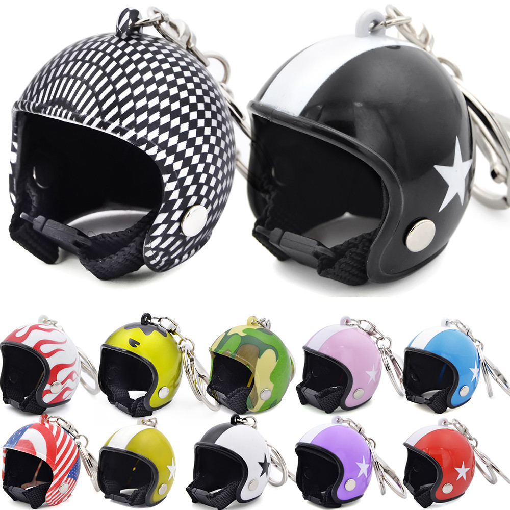 Creative Motorcycle Keyring Helmet Key Chain Ring Keychain Keyring Key Fob Cool