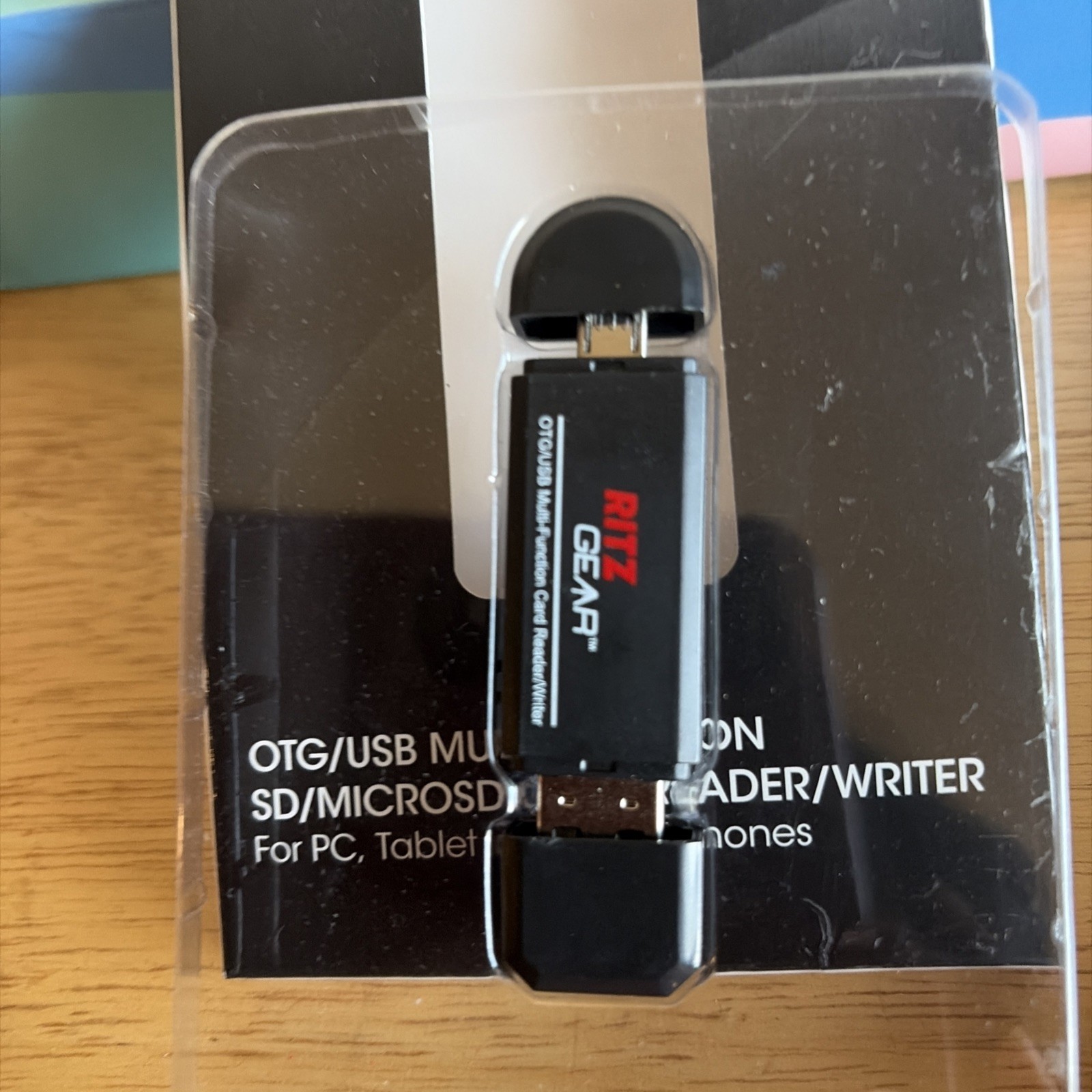 Ritz Gear OTG USB / Micro USB Multi-Function SD / MICRO SD Card Reader NIB