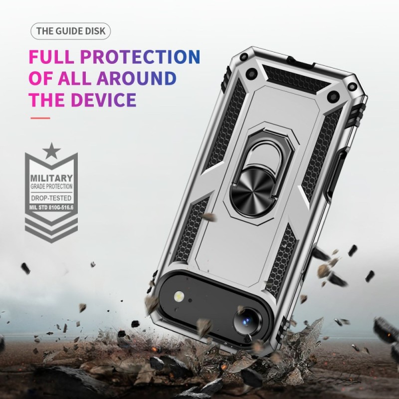 Military Grade Hybrid Case with Ring Grip for iPhone Air - Silver