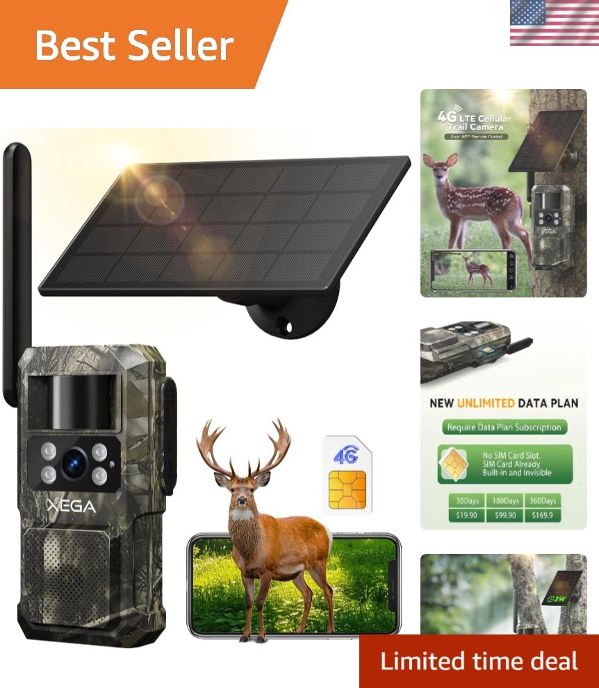 Remote Wildlife Surveillance with 4G LTE Trail Camera - TF and Cloud Storage