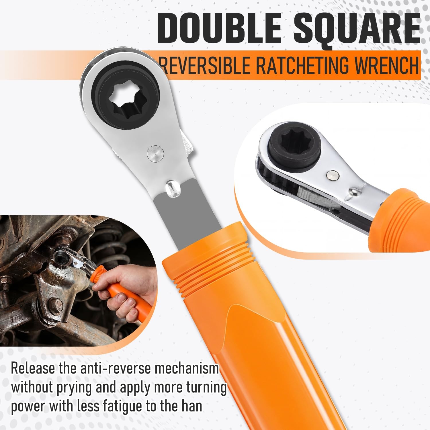 ElaraBerry 4 Pcs Automatic Slack Adjuster Release Tool Set Includes Orange