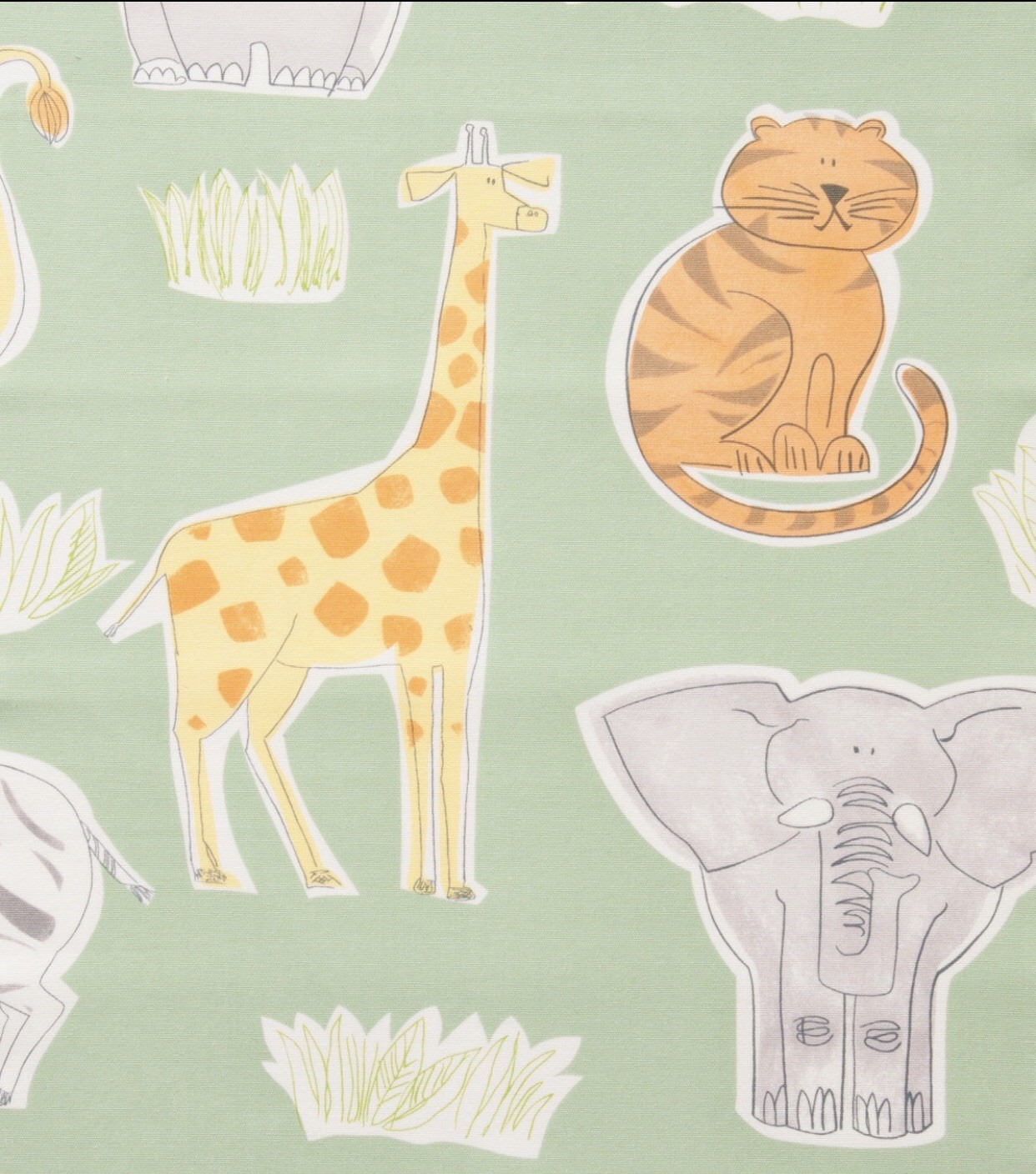 One Yard Alexander Henry Bongo Jungle Canvas Green Fabric