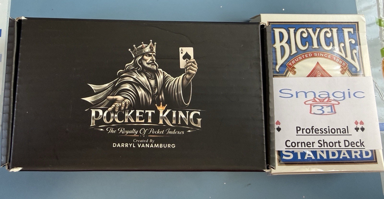 Pocket King by Darryl Vanamburg PLUS Free Corner Short Bicycle Deck!