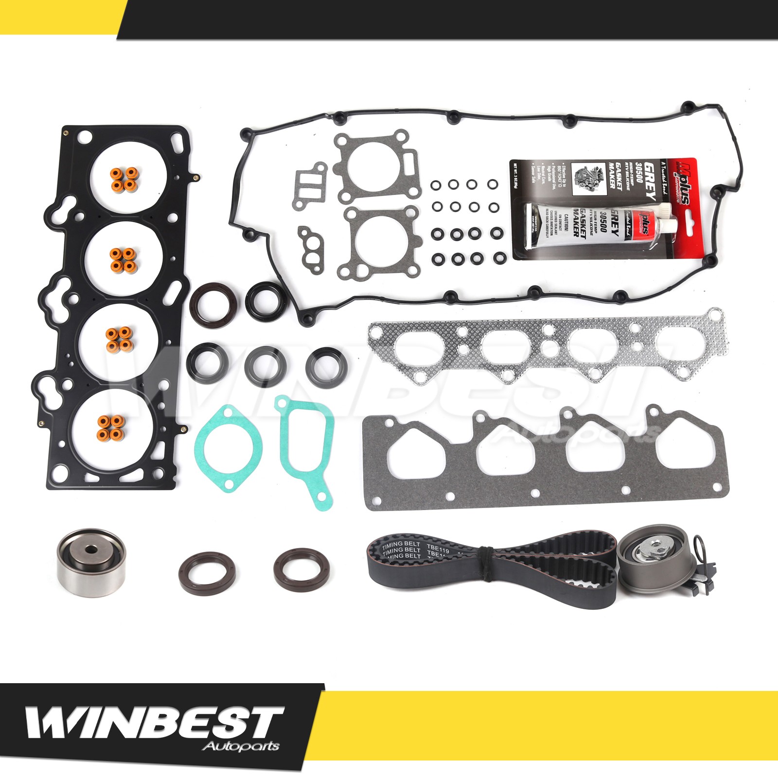 Head Gasket Set Timing Belt Kit for 06-07 Kia Spectra 2007 Hyundai Elantra 2.0L