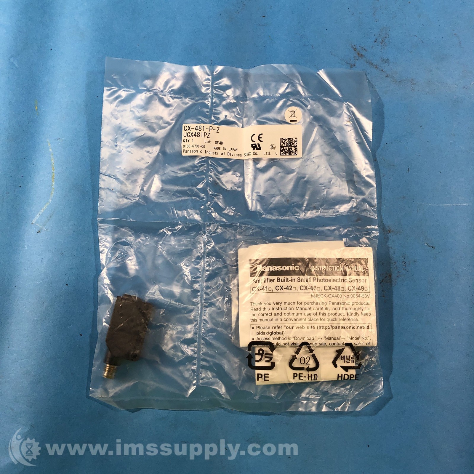 Panasonic CX-481-P-Z Retroreflective Photoelectric Sensor FNFP