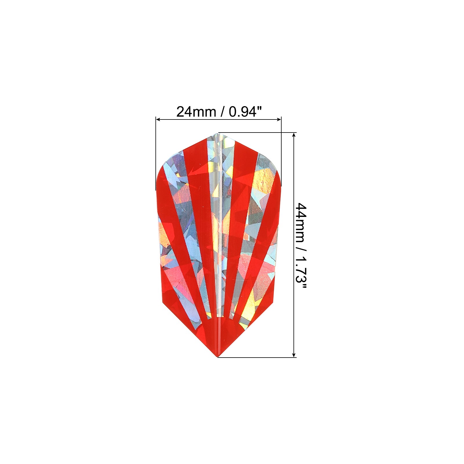 Slim Dart Flights, 6 Pack PET Dart Accessories, Red