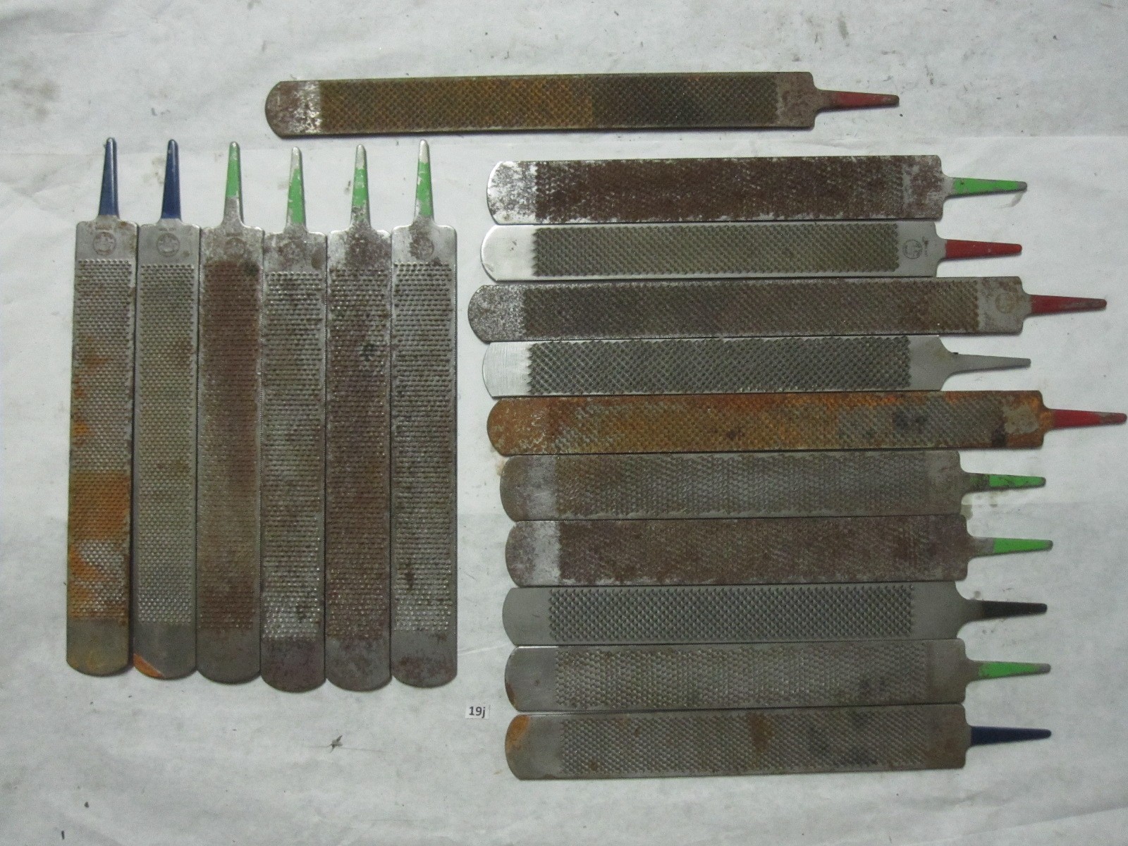 16 QTY Heller Farrier Hoof 14" Rasps red green blue Bellota & One Unbranded