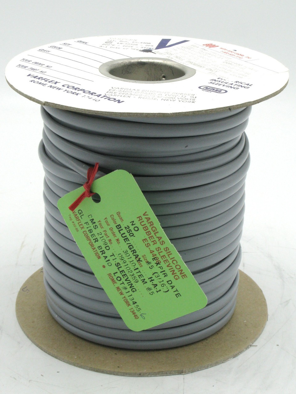 3/16" Varglas Silicone-Fiberglass High Temp Heat Shield Sleeving, 25 Foot