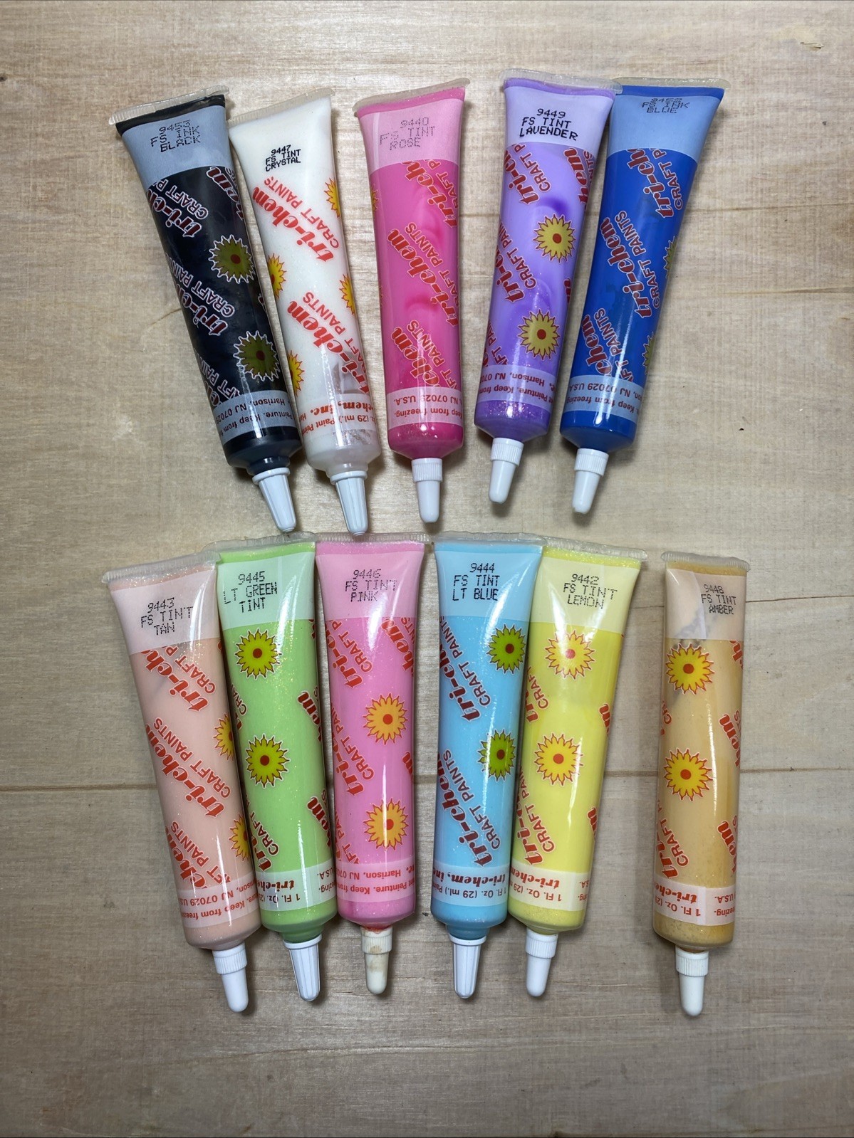 Lot of 11 Tri-Chem FS TINT Craft Paints Multi-color