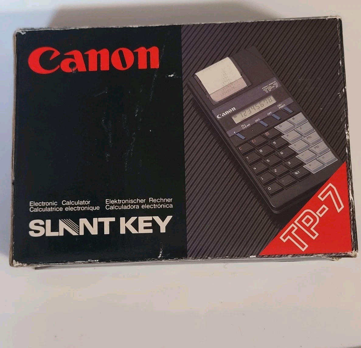 Vintage 80s Canon TP-7 Pocket Printer/Electronic Calculator New