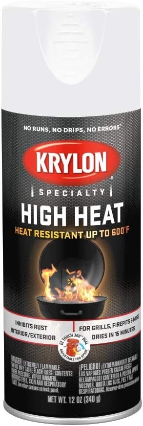 Krylon 1707 High Heat Flat Black Spray Paint- Heat Resistant