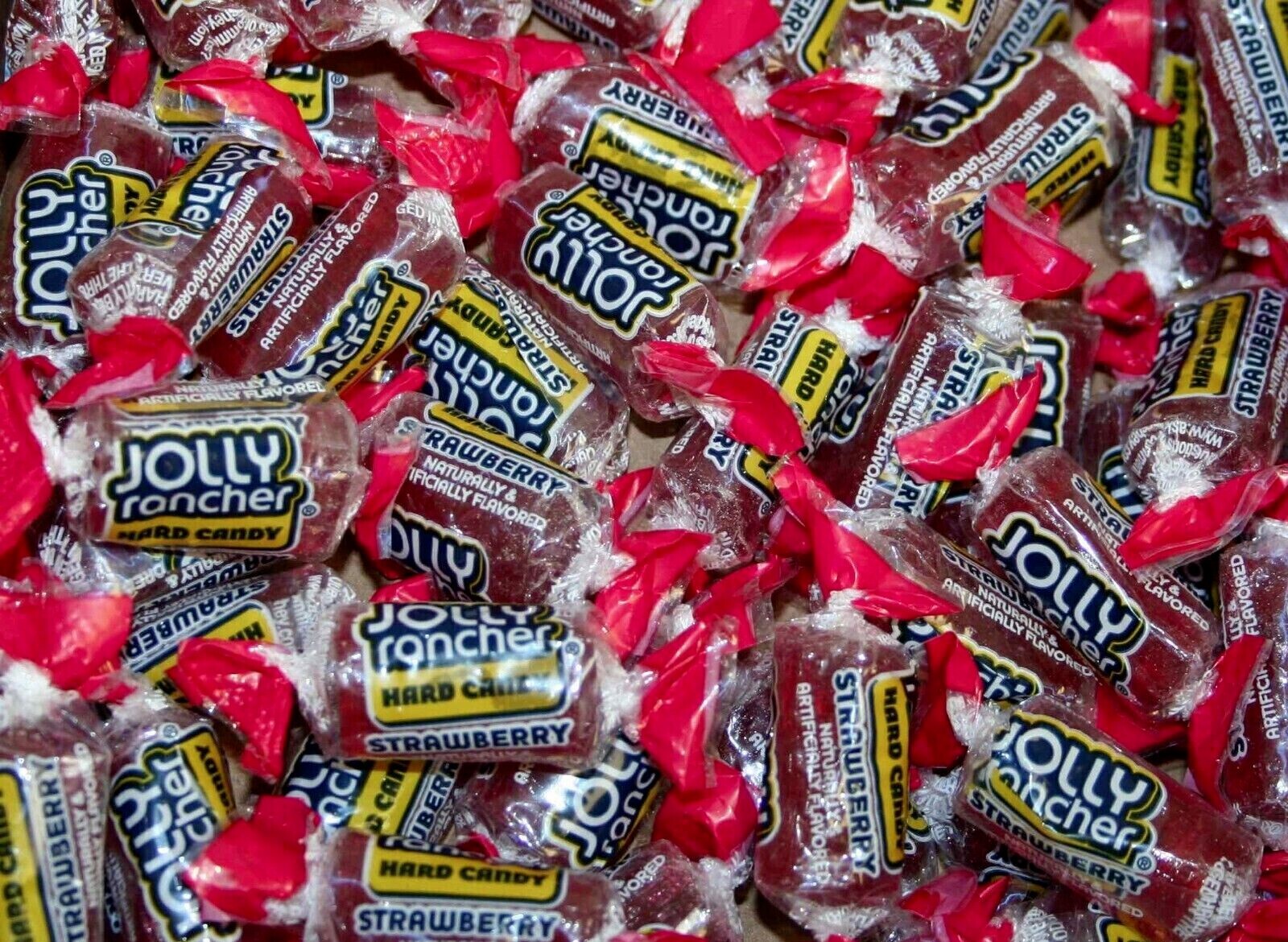 JOLLY RANCHER Hard Candy- ALL STRAWBERRY FLAVORS- (HALF POUND}