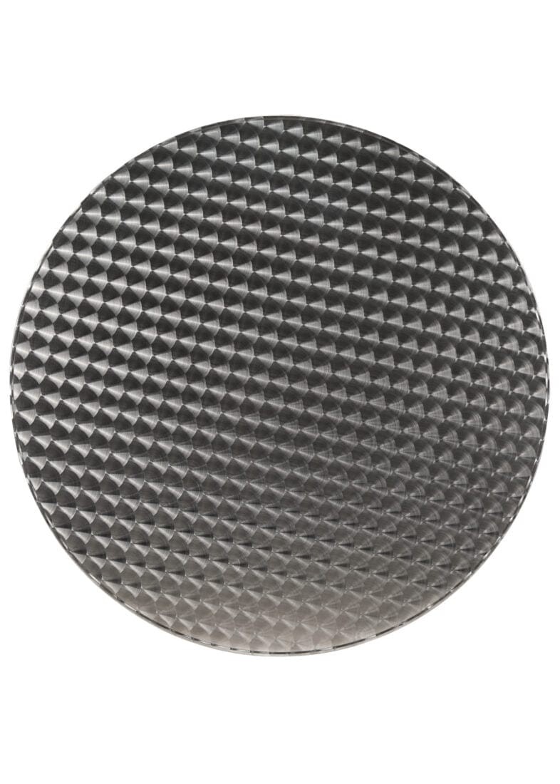32″ Round Stainless Steel Cocktail Table Top with Metal Edge by Chivari