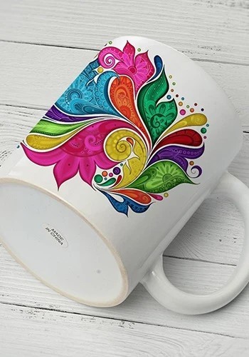 White Ceramic Mugs 12 oz Sublimation Blanks (2 Pack)