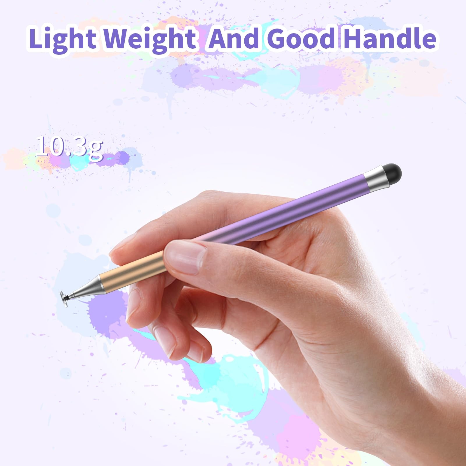 Stylus Pens for Touch Screens, Round Disk Tip Pen Corlorful-3pcs