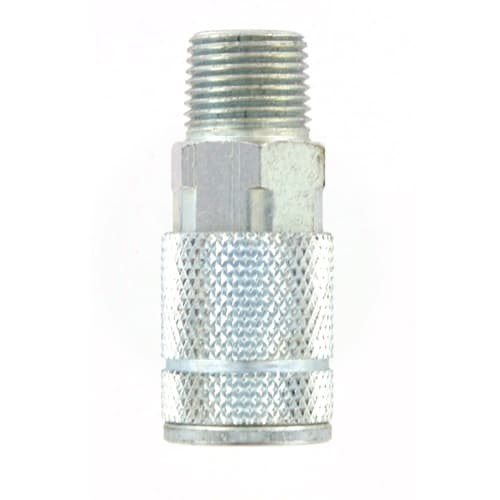 Amflo C5 3/8in Male NPT x 3/8in Tru-Flate Steel Automotive Coupler
