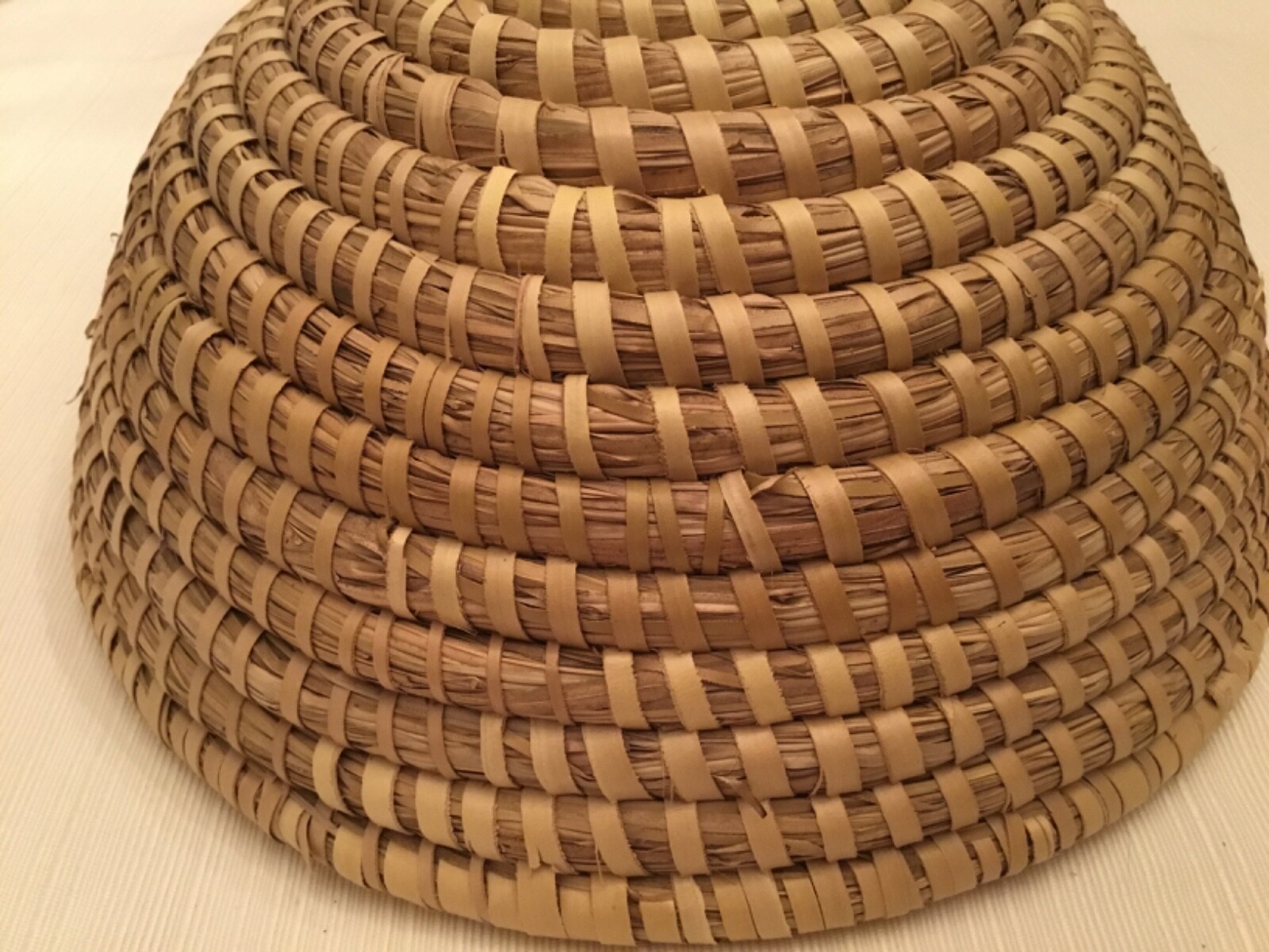 Large SWEETGRASS Basket 11” Diameter and Paperback