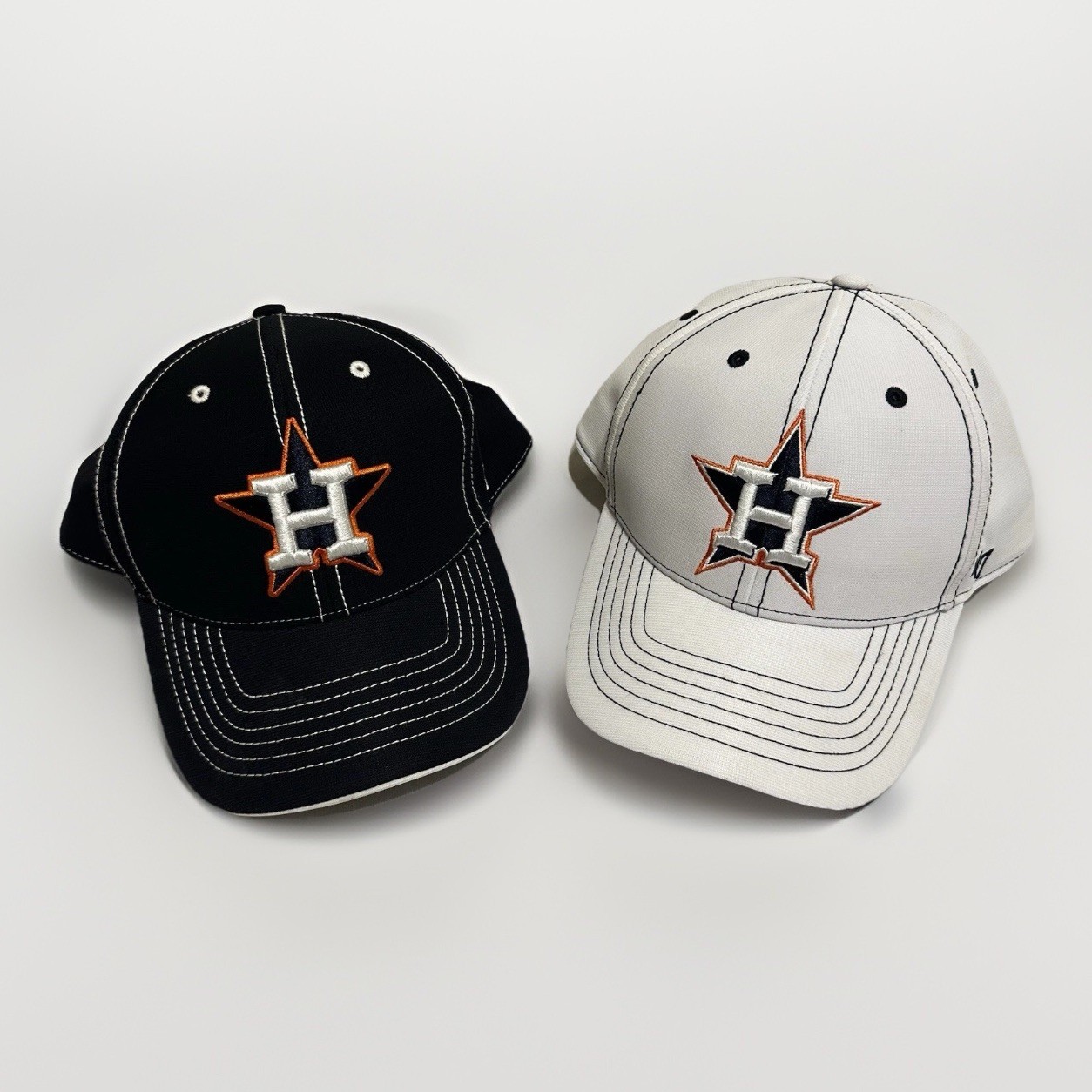 Houston Astros Bundle - 2 baseball hats and a christmas stocking.