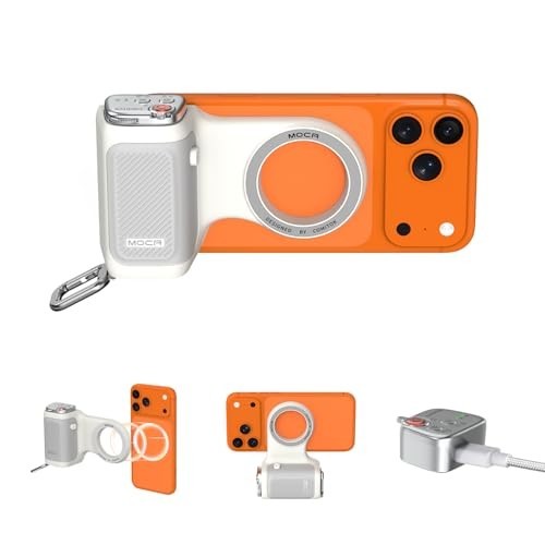 iPhone Camera Grip with Remote & Keychain - Magnetic Phone Accessory for Easy Co