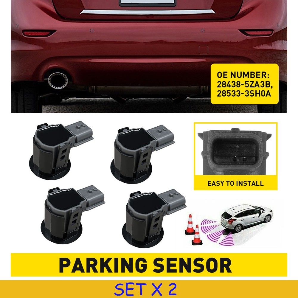 8PCS For 2015-2018 Nissan Altima 2.5L/3.5L Parking Sensors w/Support 28533-3SH0A