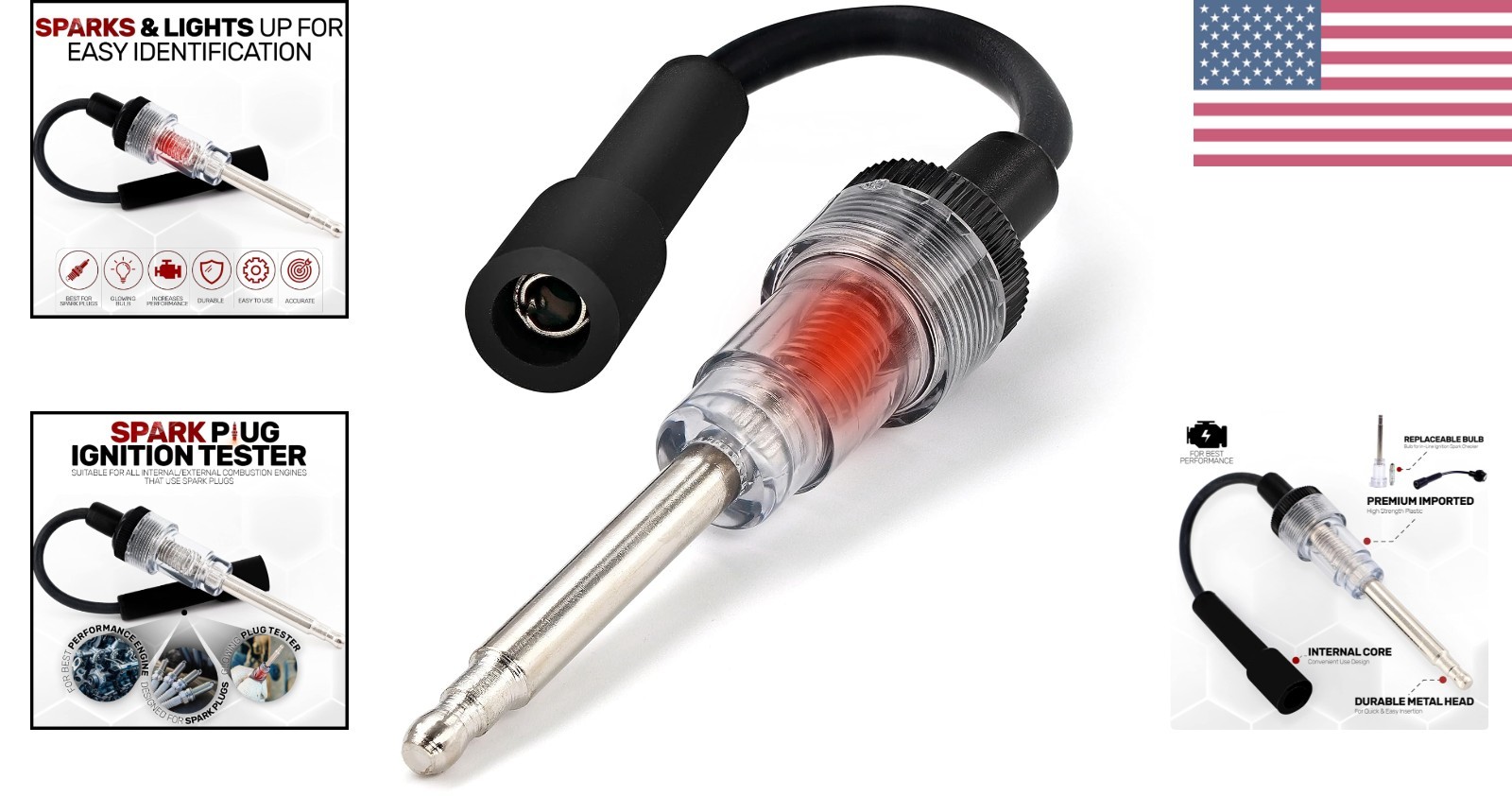 Ram-Pro Inline Spark Tester, Plug Engine Ignition 6-12 Volt Fool-Proof – Pick...