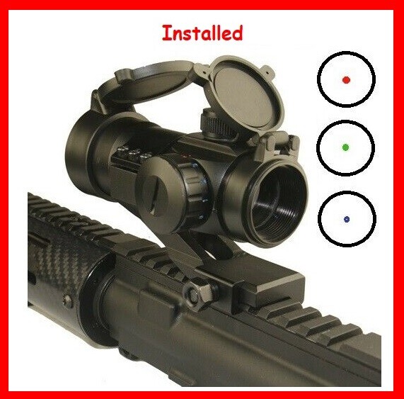 Cantilever Mount Dot Sight w/ Red+Green+Blue Dot, Black Anodized