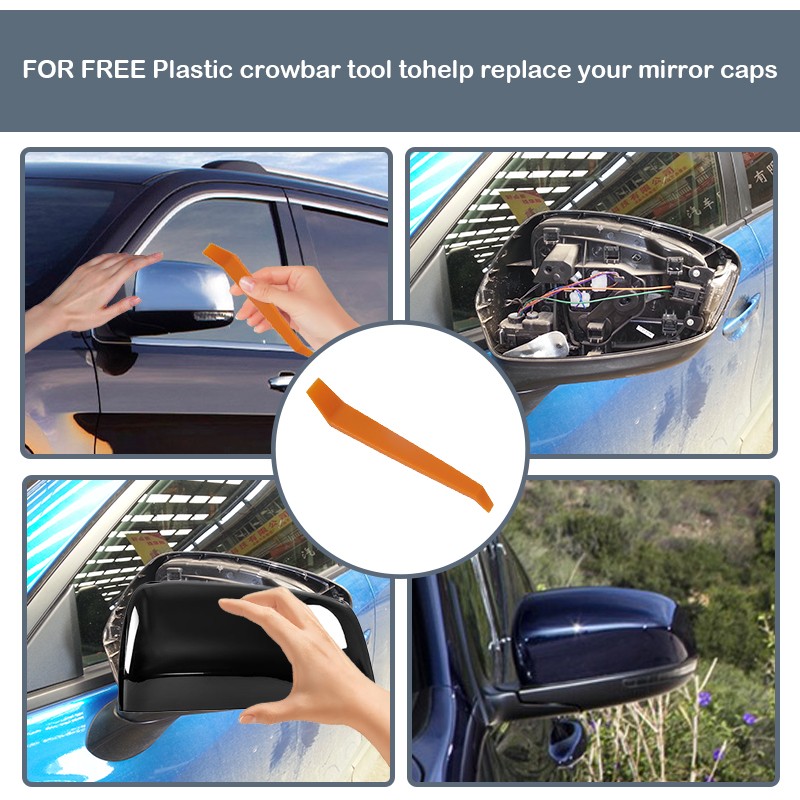 Gloss Black Side Mirror Cover Caps Replacement For 2011-2020 Jeep Grand Cherokee