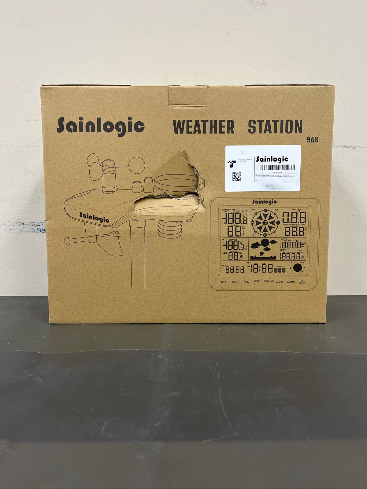 Sainlogic SA8 Home Weather Station with Rain Gauge and Wind Speed, Weather Stati