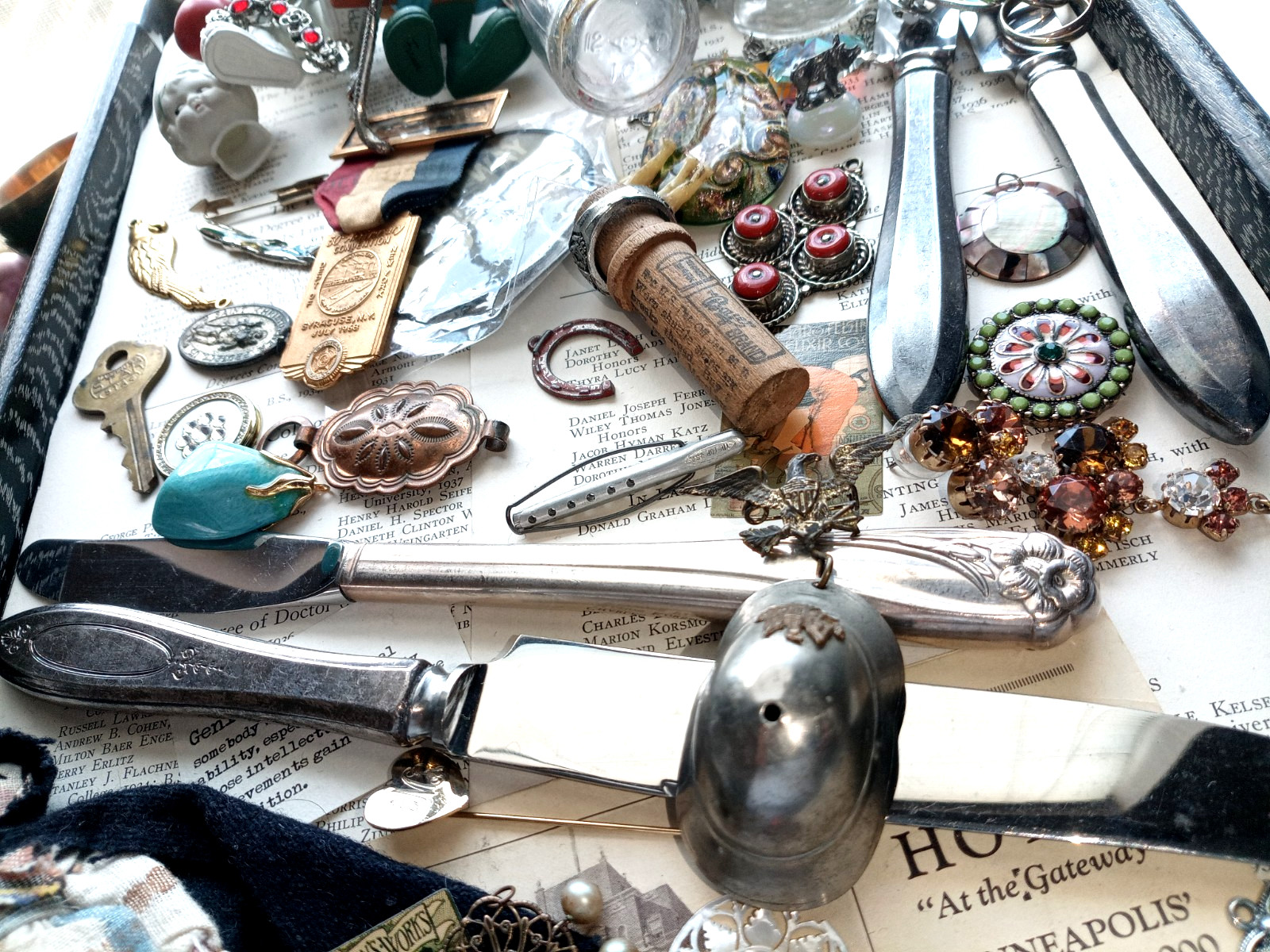 Old Vtg. Collectible "FOUND OBJECTS" Eclectic Oddities Lot SUMMER SALE FREE SHIP