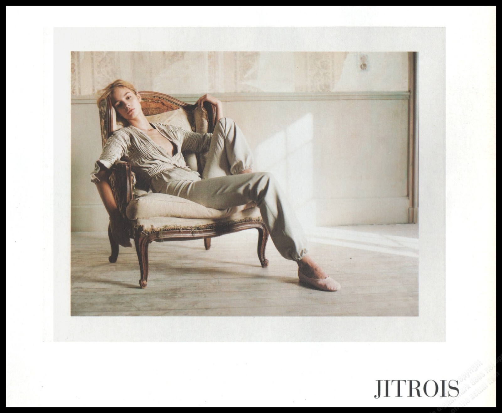 Footwear Ballerinas Jitrois Magazine Print Ad Women Fashion Long Legs 2002-1pg