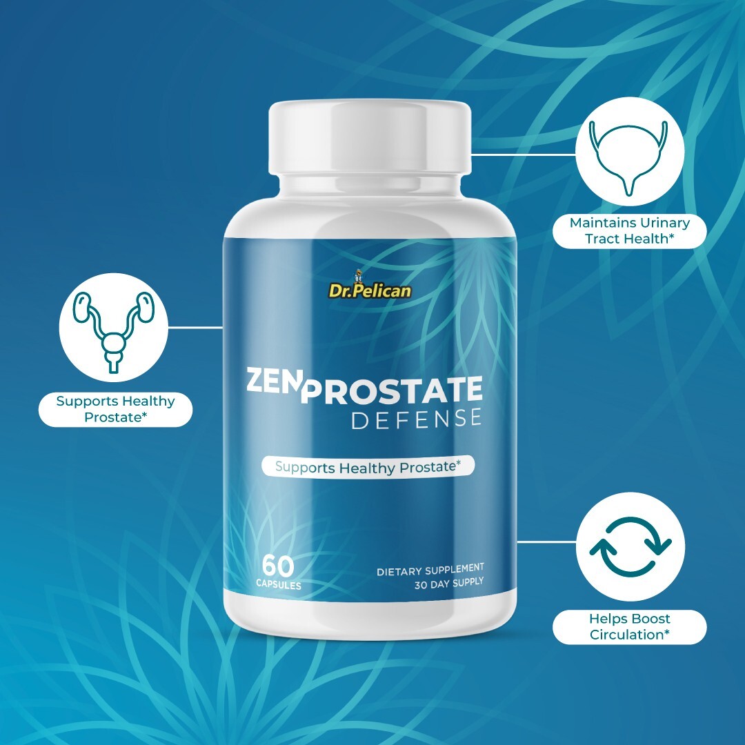 Zen Prostate Defense- Prostate Support- 4 Bottles- 240 Capsules
