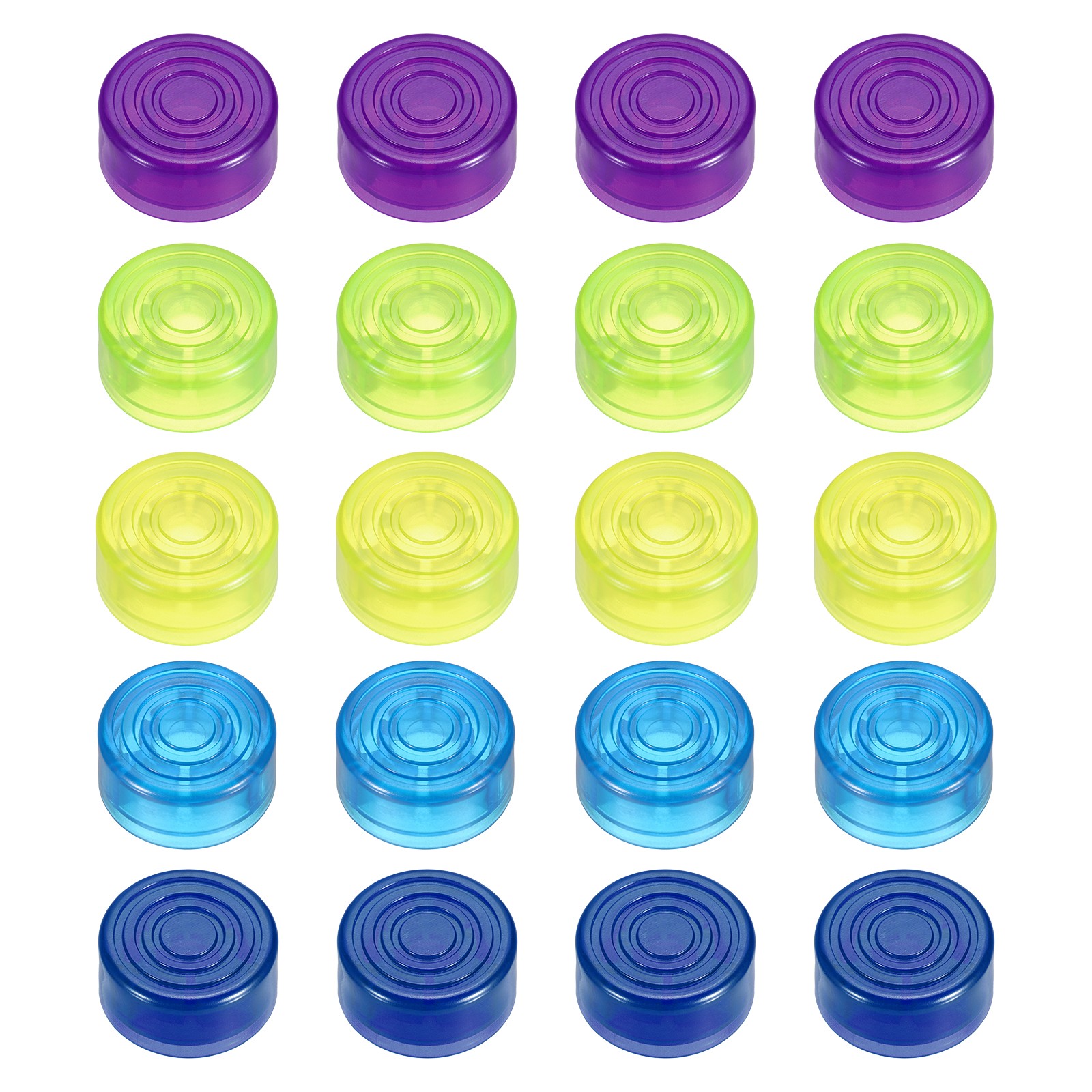 20Pack Footswitch Toppers Guitar Pedal Button Caps 5 Colour