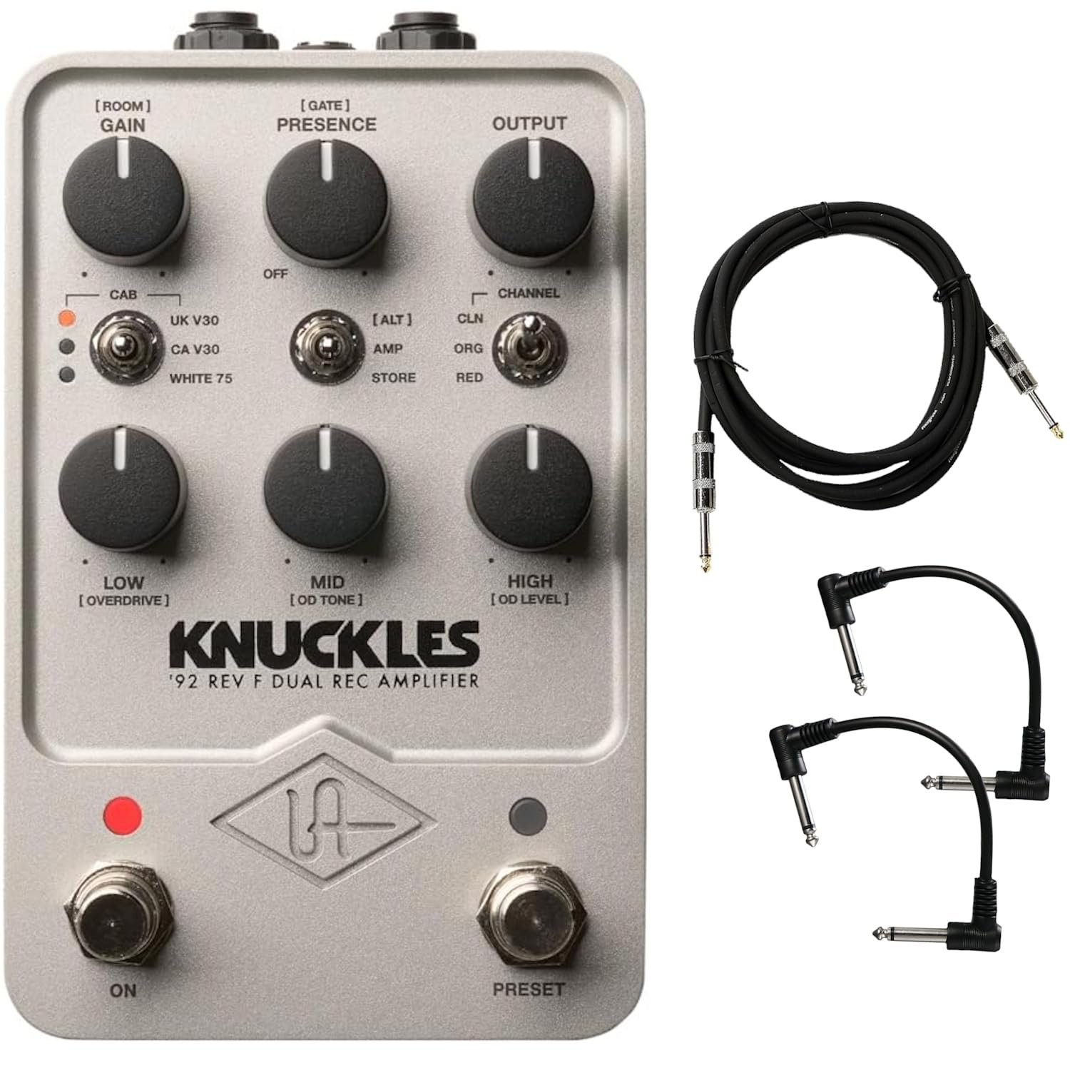 Universal Audio UAFX Knuckles '92 Dual Rec Amplifier Pedal - Bundle with...