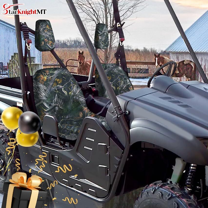 900D UTV Bucket Seat Cover w/Headrest Cover for Yamaha Rhino 450 700 660 2004-13