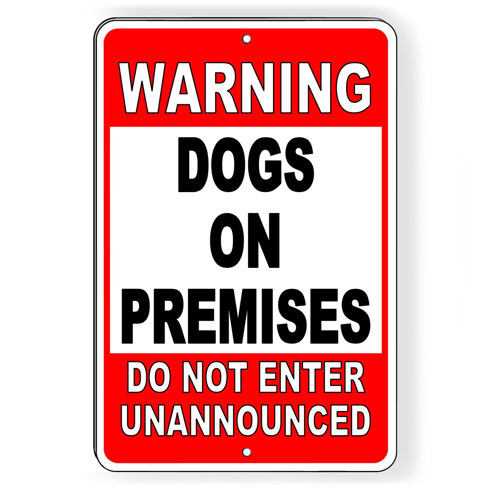 Dog Will Bite Beware Of Dog Metal Sign 8" x 12" Security Attack Keep Out Warning