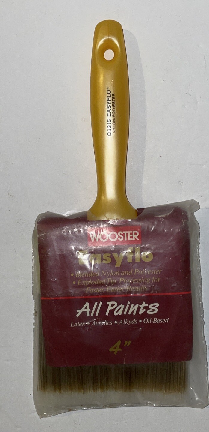 Wooster Easyflo All Paints 4” Brush Nylon/Polyester Q3315 New In Package
