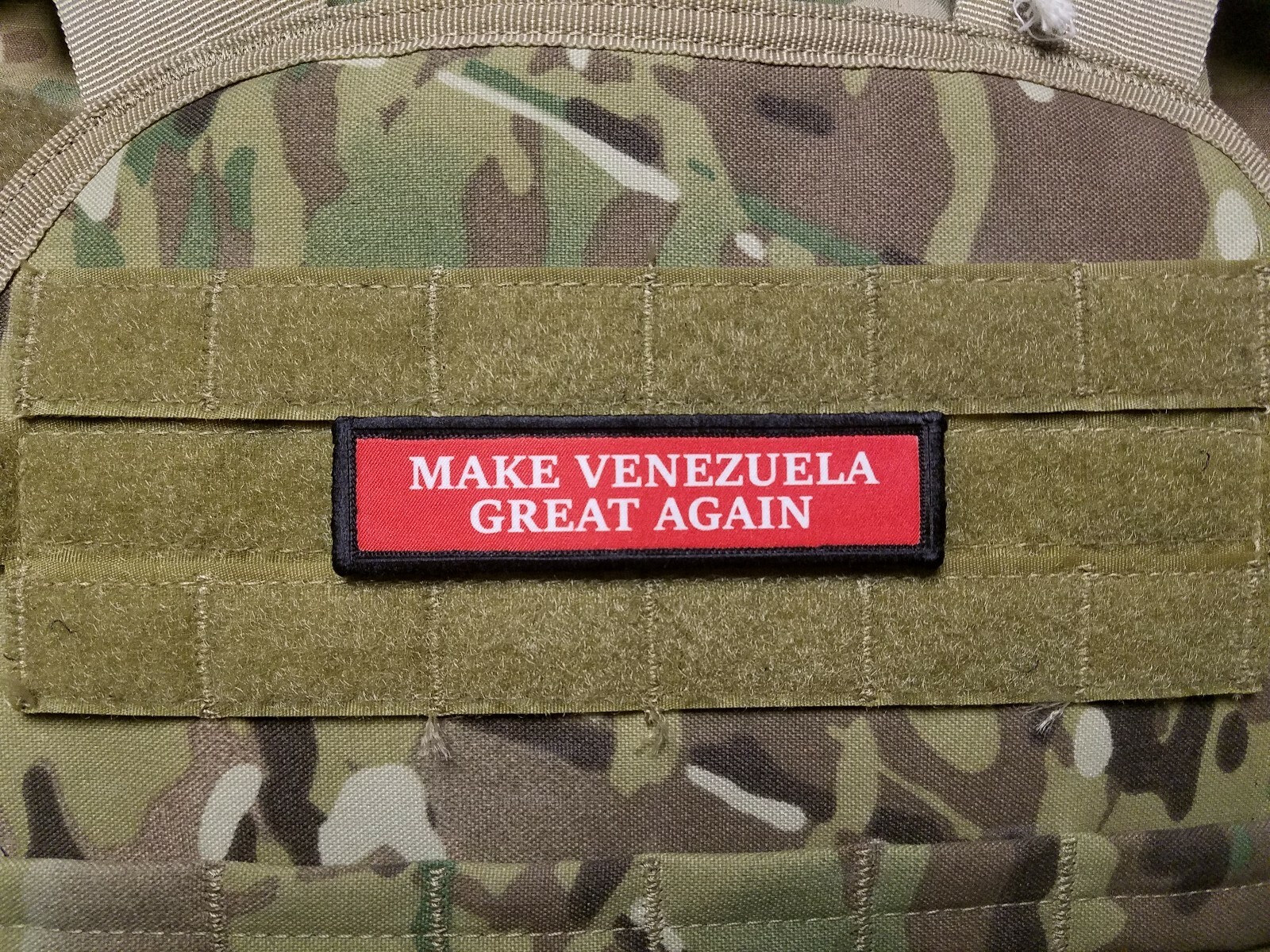 Make Venezuela Great Again Red Military Hook Patch 1x4