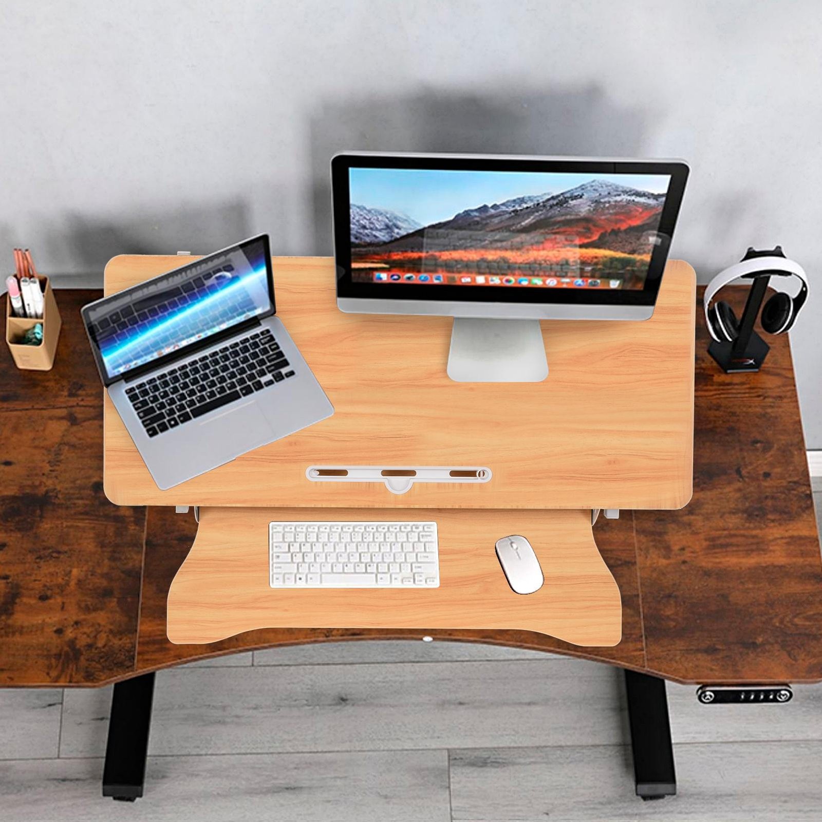 37 Inch Home Office Desk Converter Height Adjustable Computer Desk Riser