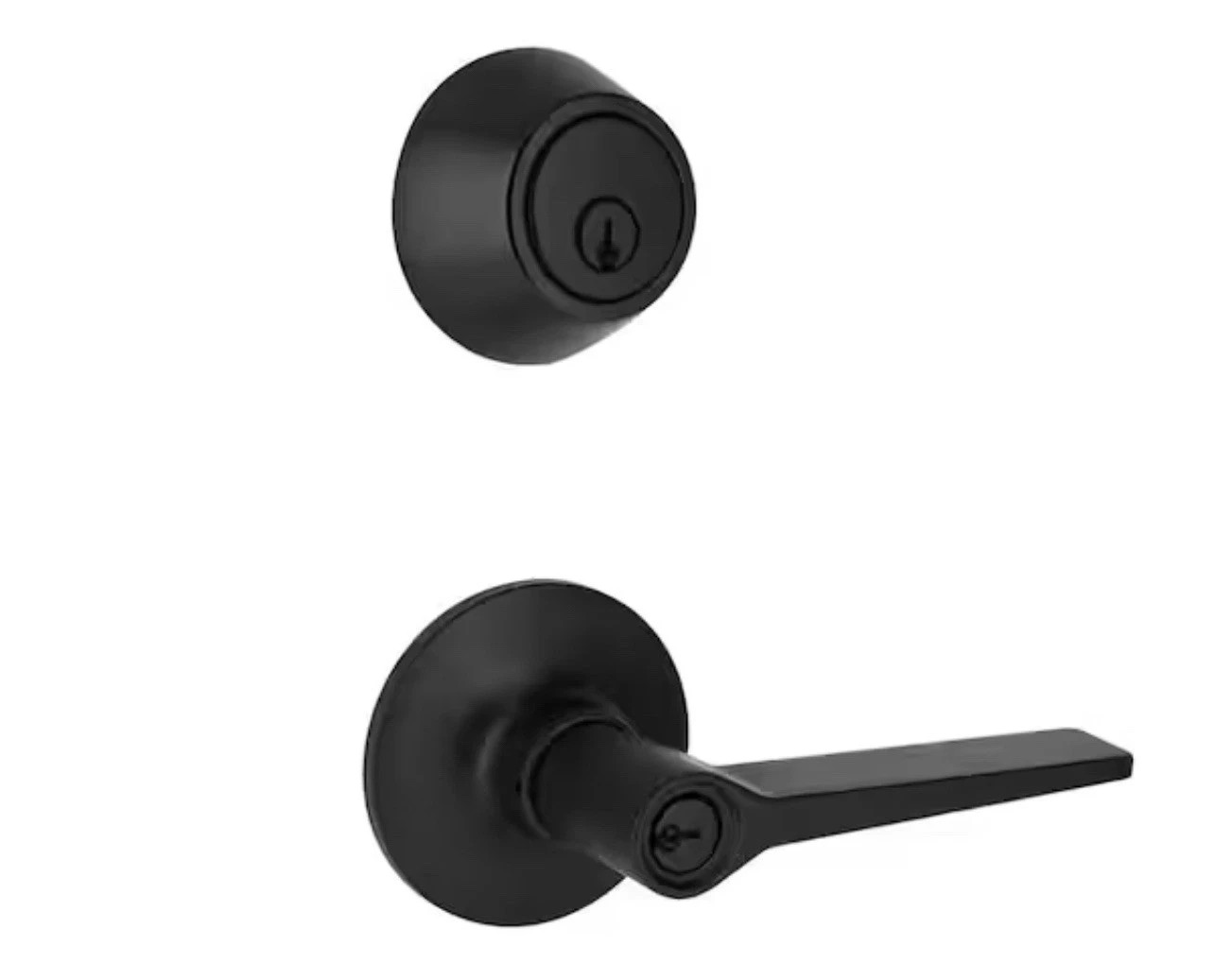 (lot of 2) Defiant Freedom Keyed Entry Lever w/ Deadbolt Matte Black 1009429119