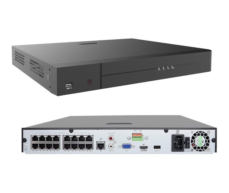 16 Channel 4K PoE Network Video Recorder NVR, 16 Port H.265 NVR Support