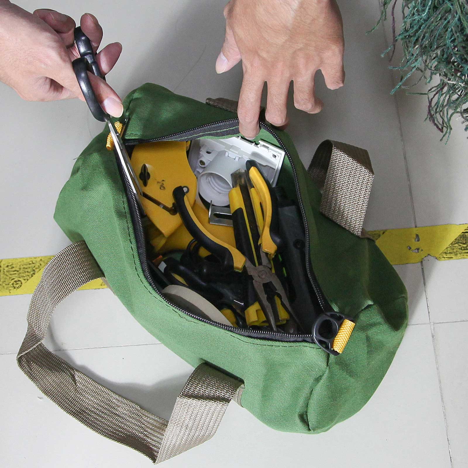 USHeavy Duty Tool Bag with Zipper Muti-Purpose Storage Large Capacity Waterproof